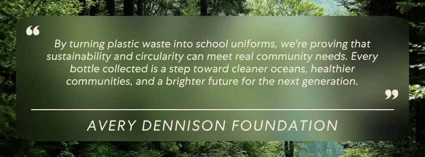 By turning plastic waste into school uniforms, we're proving that sustainability and circularity can meet real community needs. Every bottle collected is a step toward cleaner oceans, healthier communities, and a brighter future for the next generation.